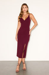 All This Allure Burgundy Strappy Backless Midi Dress