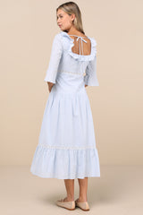 Meadowlark Light Blue Tiered Midi Dress