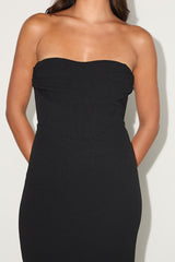 Dramatic Intent Black Strapless Corset Bodycon Mini Dress