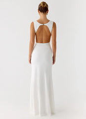 Cherry Sky Maxi Dress - White