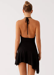 Spiced Sunset Mini Dress - Black